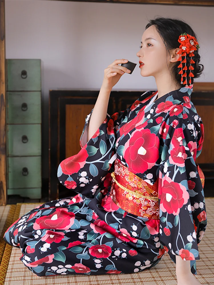 Vintage Tarzı Kadın Çiçek Bask - Japanese Women Formal Wear incelemesi ve fiyatı