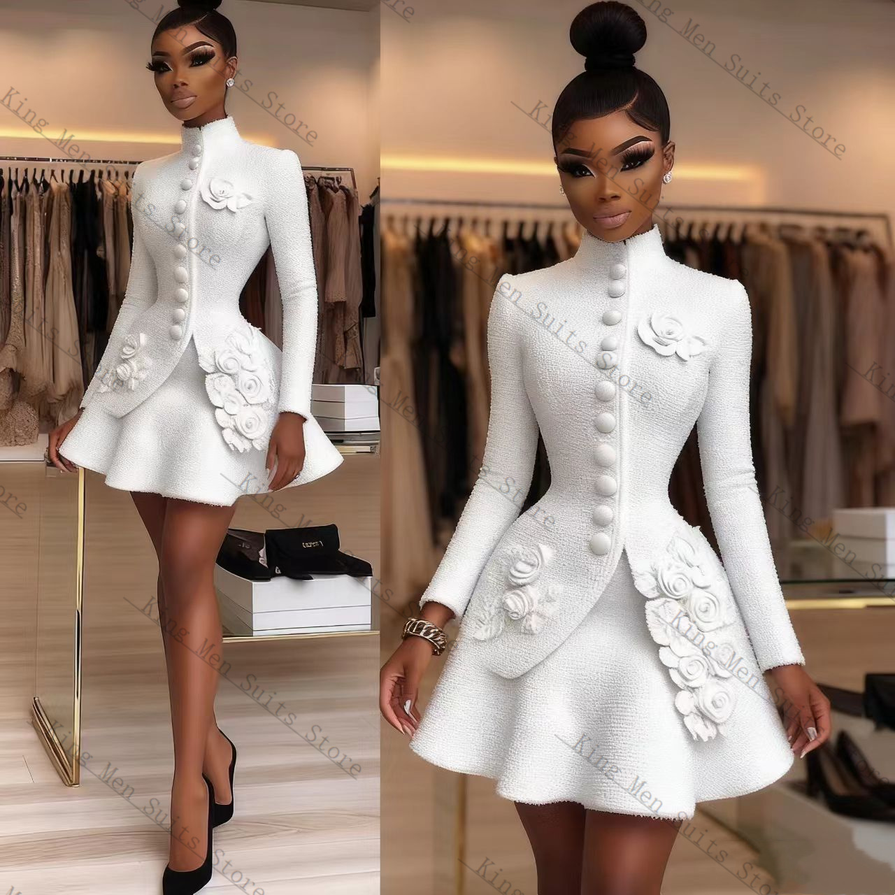 Lüks Beyaz Kadın Takım Elbise  - Women'S Formal Jackets To Wear With Dresses incelemesi ve fiyatı
