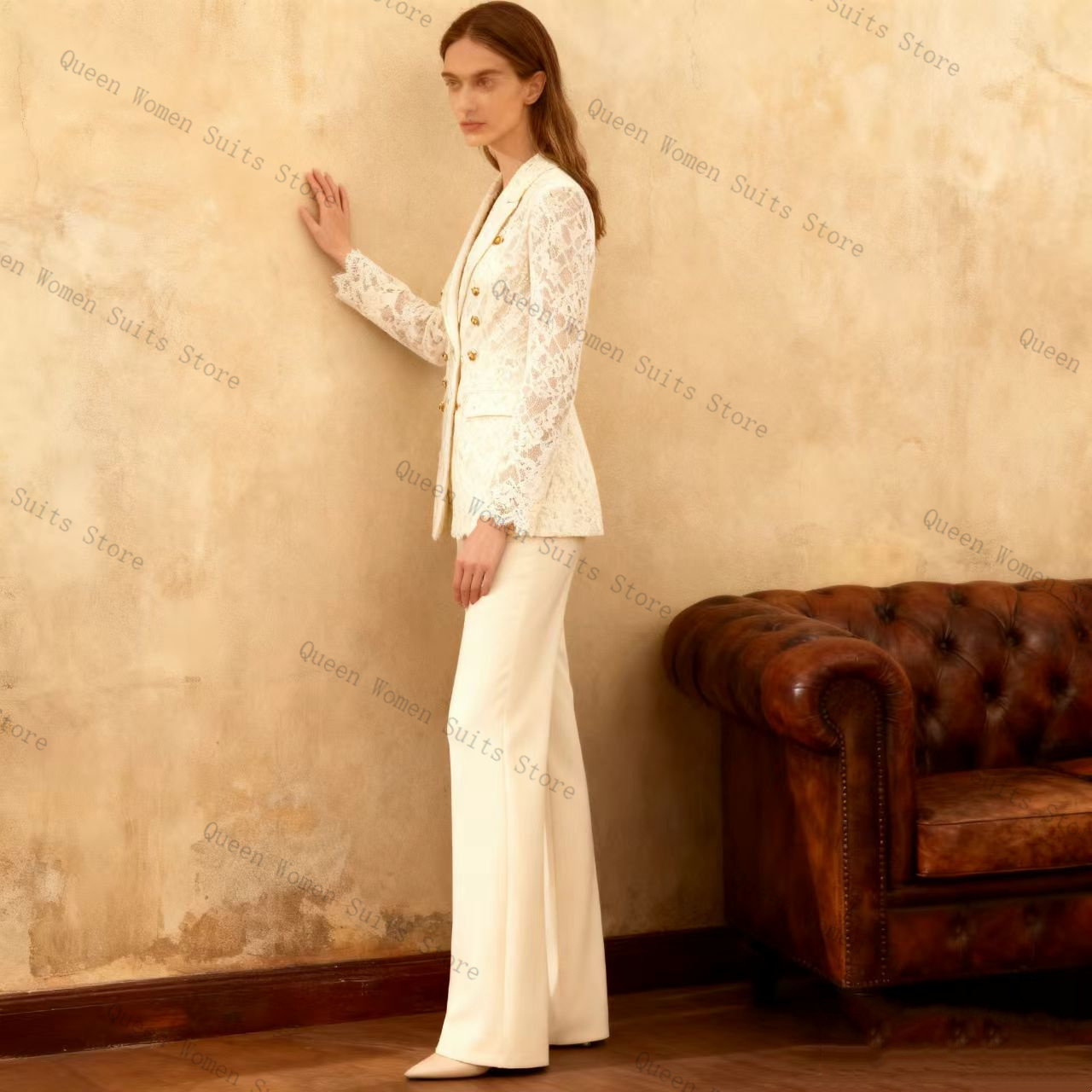 Beyaz Dantel Kadın Takım Elbis - Women'S Formal Jackets To Wear With Dresses incelemesi ve fiyatı