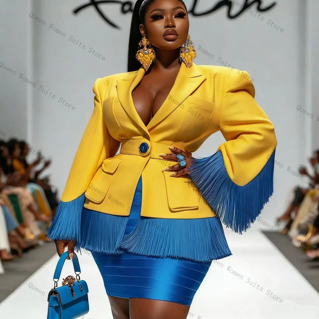 Mavi Püskül Kadın Takım Elbise - Women'S Formal Jackets To Wear With Dresses incelemesi ve fiyatı